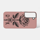 Personalised Art Deco Rose Phone Case - Samsung Galaxy Hülle (Rückseite (Horizontal))