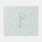 Personalised baby blanket, Floral baby gift Fleecedecke (Vorderseite (Horizontal))