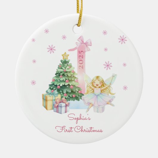 Personalised Baby’s First Christmas Ornament 2025 (Vorne)