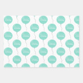 Personalised Balloon Party birthday christening  Geschenkpapier Set (Vorderseite)