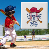 Personalised Baseball Name & Number Button | Custo