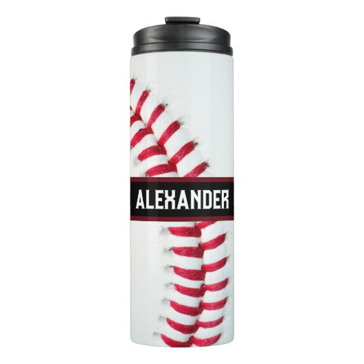 Personalised Baseball Water Bottle With Name Thermosbecher (Vorderseite)