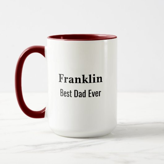 Personalised Best Dad Ever Monogrammed Tasse (Links)