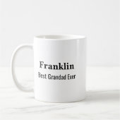 Personalised Best Grandad Ever Monogrammed  Kaffeetasse (Links)
