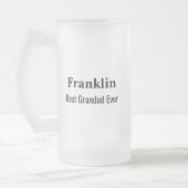 Personalised Best Grandad Ever Monogrammed Mattglas Bierglas (Links)