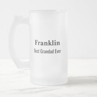 Personalised Best Grandad Ever Monogrammed Mattglas Bierglas