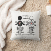 Personalised Biker Bride + Groom Wedding Gift Kissen (Decke)