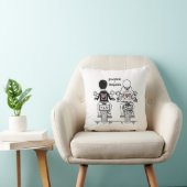 Personalised Biker Bride + Groom Wedding Gift Kissen (Stuhl )