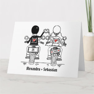 Personalised Biker Motorcycle Wedding Anniversary Karte