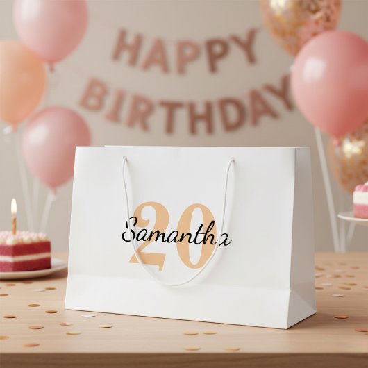 Personalised Birthday Gift Bag, Birthday Gift Bag  Große Geschenktüte