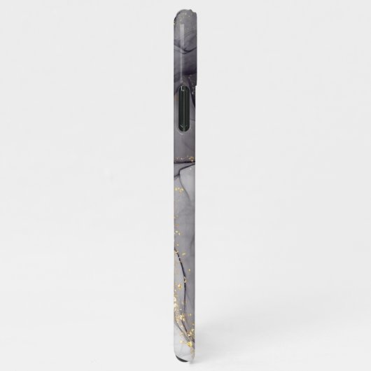 Personalised black and white marble name iPhone hülle (Rechte Seite)