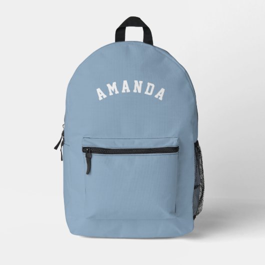 Personalised Blue Kids Back to School Bedruckter Rucksack (Vorderseite)