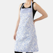 Personalised Blue Paint Strokes Pattern Apron Schürze (InSitu)