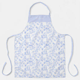 Personalised Blue Paint Strokes Pattern Apron Schürze