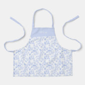 Personalised Blue Paint Strokes Pattern Apron Schürze (Vorderseite)