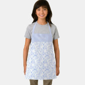 Personalised Blue Paint Strokes Pattern Apron Schürze (Insitu)