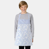 Personalised Blue Paint Strokes Pattern Apron Schürze (Getragen)