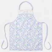 Personalised Blue Paint Strokes Pattern Apron Schürze (Vorderseite)