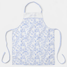 Personalised Blue Paint Strokes Pattern Apron Schürze