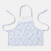 Personalised Blue Paint Strokes Pattern Apron Schürze (Vorderseite)