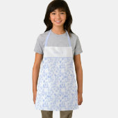 Personalised Blue Paint Strokes Pattern Apron Schürze (Insitu)