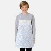 Personalised Blue Paint Strokes Pattern Apron Schürze (Getragen)