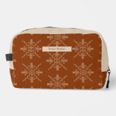 Personalised Brown Indian Boho Line Art Design Waschbeutel (Vorderseite)