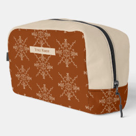 Personalised Brown Indian Boho Line Art Design Waschbeutel