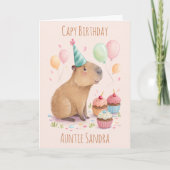 Personalised Capybara Birthday Card Karte (Vorderseite)