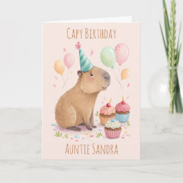 Personalised Capybara Birthday Card Karte