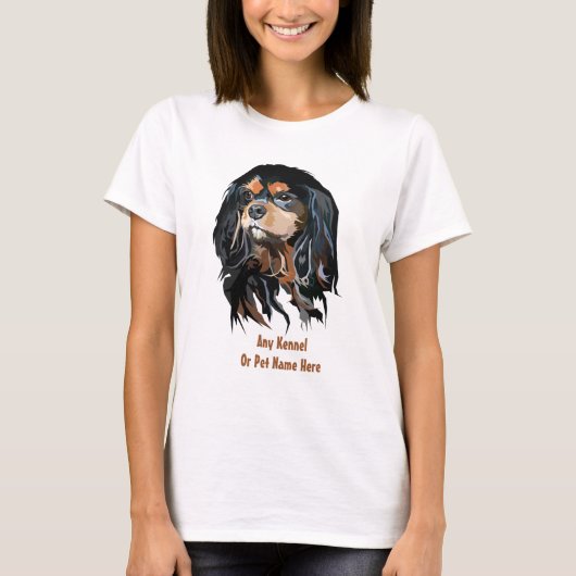Personalised Cavalier King Charles Spaniel T-Shirt (Vorderseite)