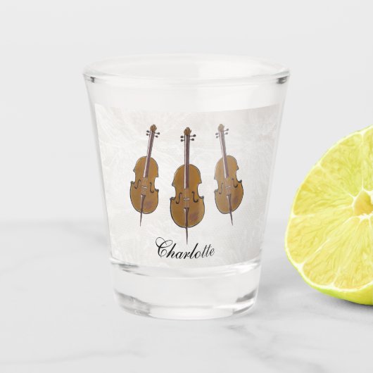 Personalised cello gift schnapsglas (Vorderseite)