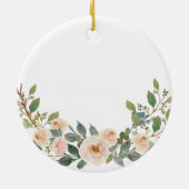 Personalised Chance made us colleagues Floral Cera Keramik Ornament (Hinten)