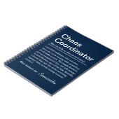 Personalised Chaos Coordinator Definition Notizblock (Linke Seite)
