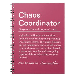 Personalised Chaos Coordinator Definition Notizblock