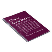 Personalised Chaos Coordinator Definition Notizblock (Rechte Seite)