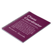 Personalised Chaos Coordinator Definition Notizblock (Linke Seite)