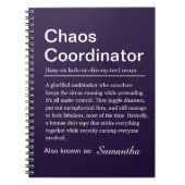 Personalised Chaos Coordinator Definition Notizblock (Vorderseite)