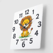 Personalised Child's Wall Clock Quadratische Wanduhr (Winkel)