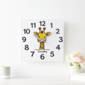 Personalised Child's Wall Clock Quadratische Wanduhr (Zuhause)