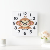 Personalised Child's Wall Clock Quadratische Wanduhr (Zuhause)