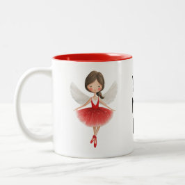 Personalised Christmas Angel Zweifarbige Tasse