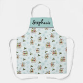 Personalised Christmas Goose Carol Singers Apron Schürze (Vorderseite)