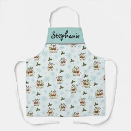 Personalised Christmas Goose Carol Singers Apron Schürze