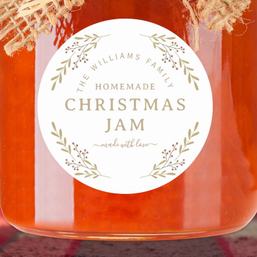 Personalised Christmas Jam Jar Stickers