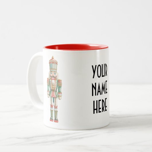 Personalised Christmas Nutcracker  Zweifarbige Tasse (Vorderseite Links)