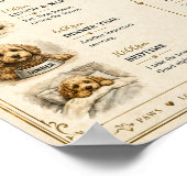 Personalised Cockapoo Daily Routine Print Gift Poster (Ecke)