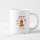 Personalised Cockapoo Kisses Valentine Wishes Jumbo-Tasse (Rechts)