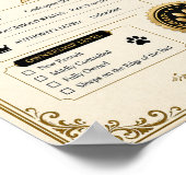 Personalised Cockapoo Owner Certificate – dog gift Poster (Ecke)