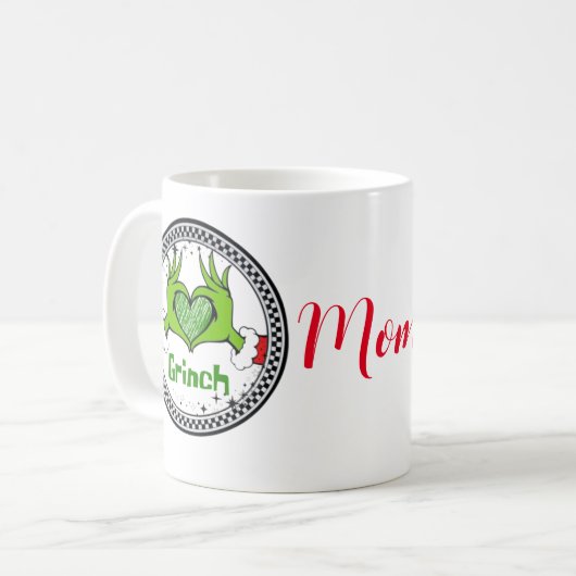 personalised coffee mug with Christmas motif. Kaffeetasse (Vorderseite Links)